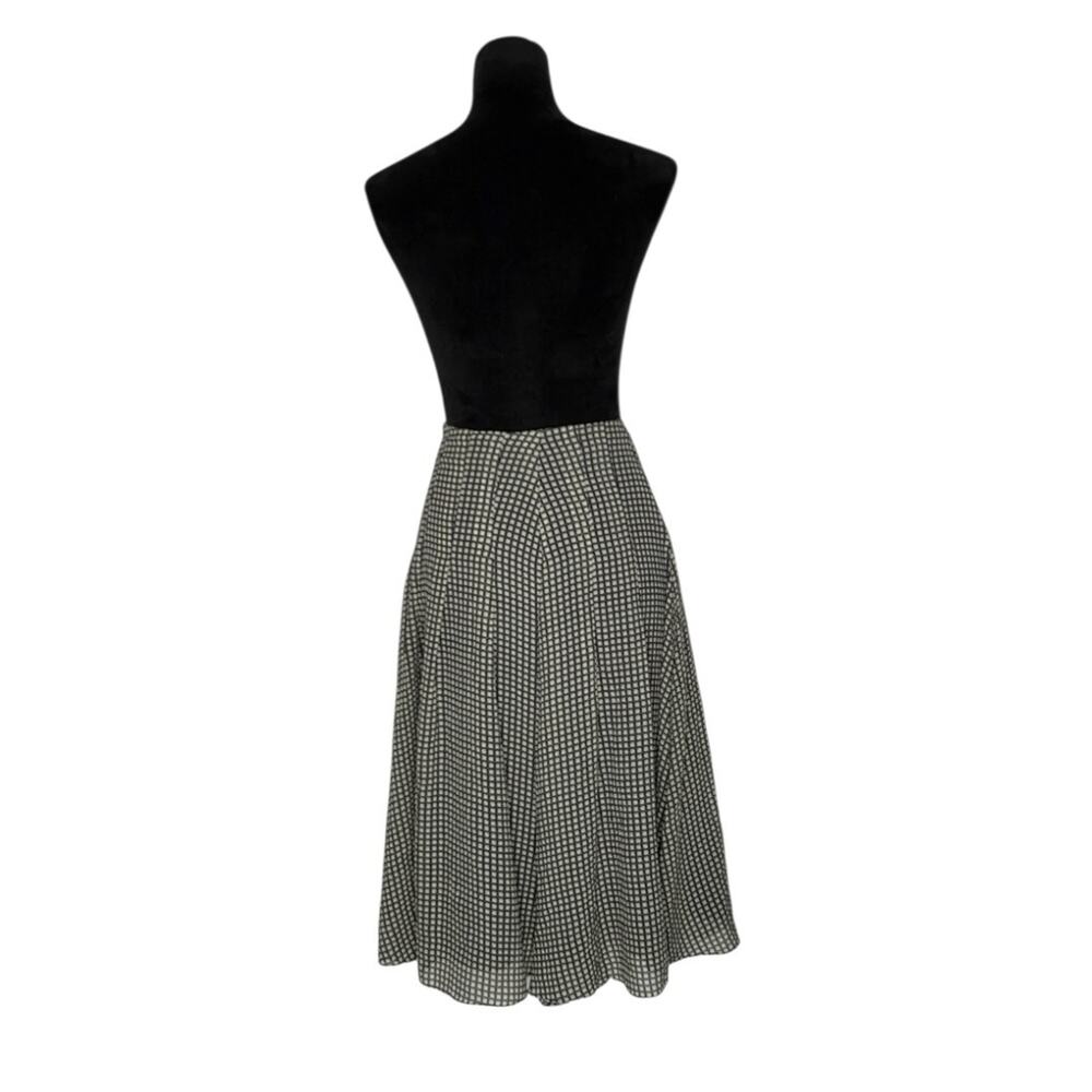 Jones New York 100% Silk Midi Skirt A Line Geometric Print Lined Womens 12 - Picture 3 of 8